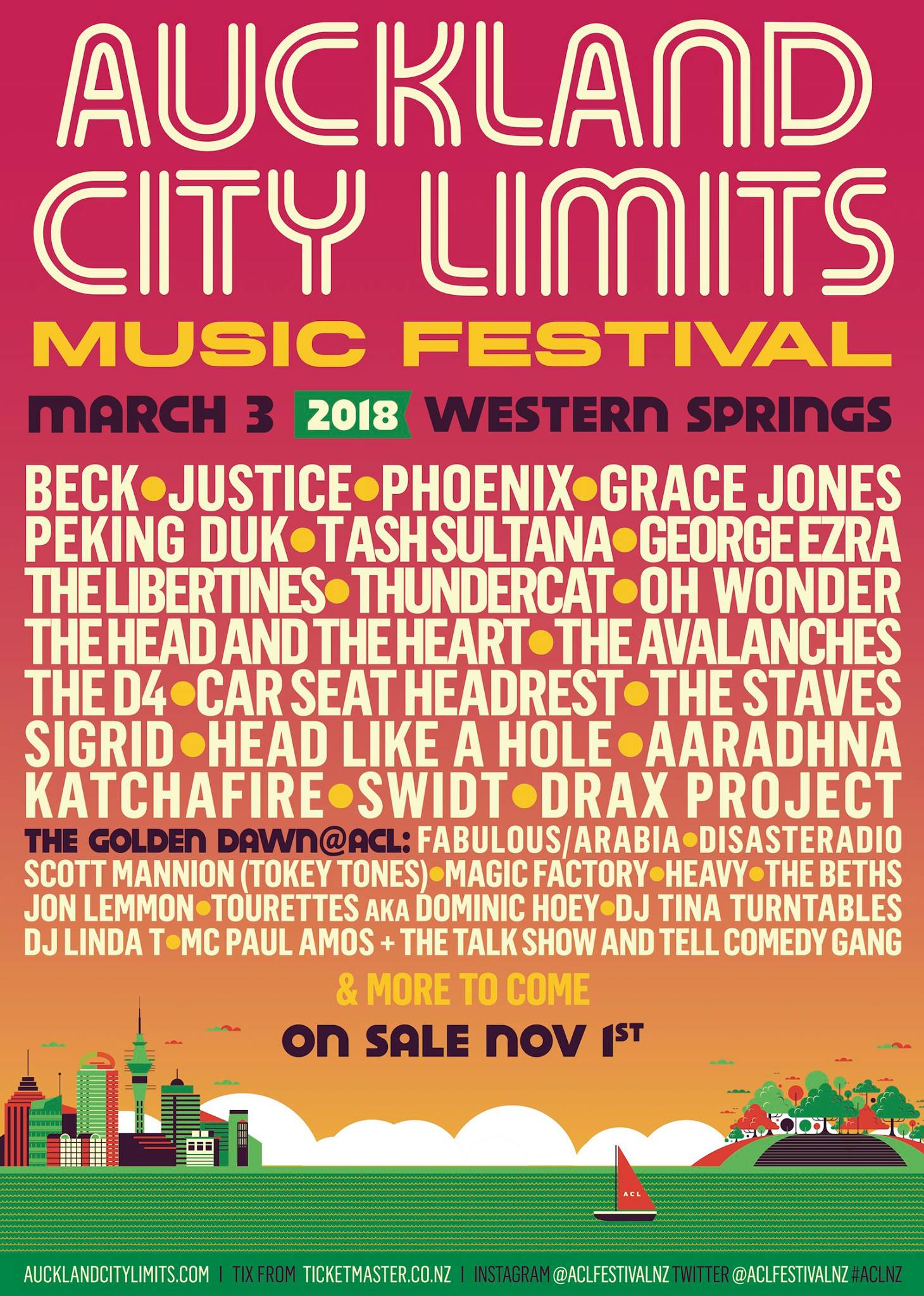 Auckland City Limits Lineup MX