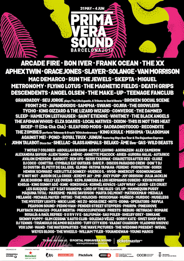 Primavera Sound Lineup MX