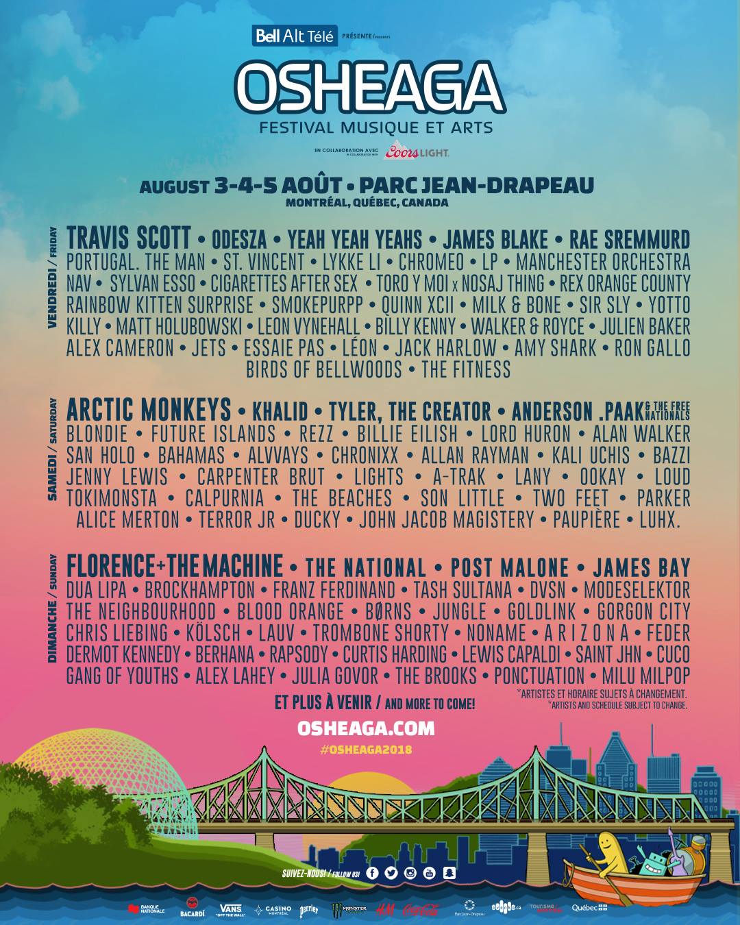 Osheaga - Lineup MX