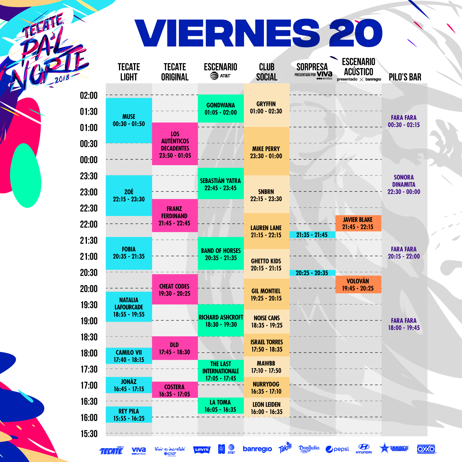 Pal Norte Lineup MX